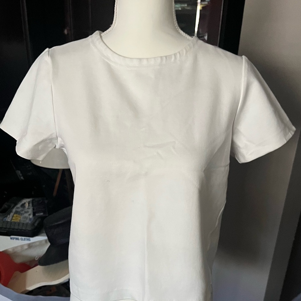 SPANX White Short Sleeve Tee